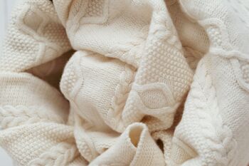 Couverture tricotée en laine mérinos AVA 25