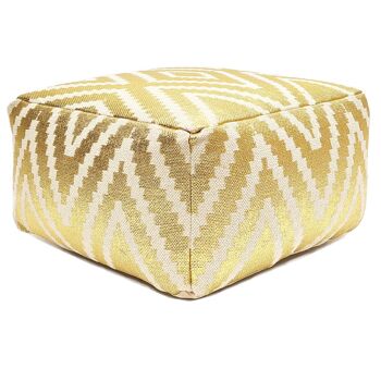 Pouf ottoman ottoman 55x37x55 cm pouf kilim coussin de sol Pérou noir taupe jaune turquoise 2