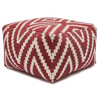 Pouf ottoman ottoman 55x37x55 cm pouf kilim coussin de sol Pérou noir taupe jaune turquoise 15