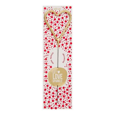 "Cuore "Let love sparkle" - Oro - Riflettore