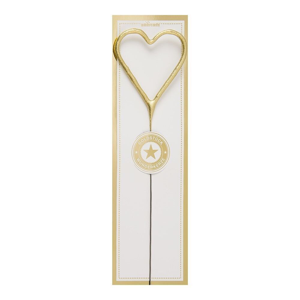 Cuore - Oro / Bianco - Pezzo d'oro - Wondercandle® classico