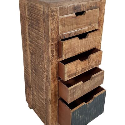 Drawer chest of drawers W 40 H 92 cm sideboard drawer tower sideboard California natural mango wood