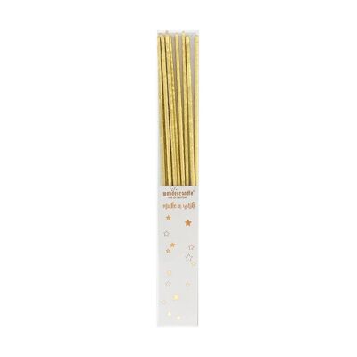 Set of 10 - Make a Wish - Gold - sparklers - 30cm