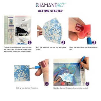 Ensemble de bracelets en diamant - DIY - Forets ronds Rose/Violet 3