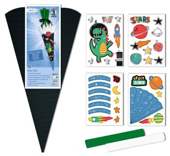 Ensemble de bricolage à cône scolaire Easy Line « Space Dino » 3