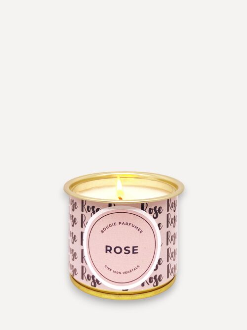 Bougie végétale parfumée - Rose