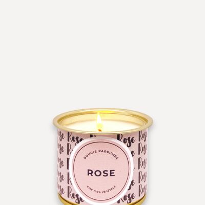 Vela vegetal perfumada - Rosa