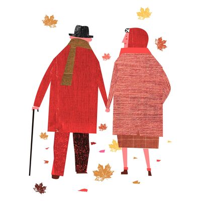 Illustration "Herbst" von Mikel Casal. A4 Reproduktion signiert