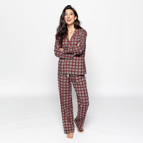 Pijama Algodón Orgánico Sigma Cuadros Producto de Comercio Justo