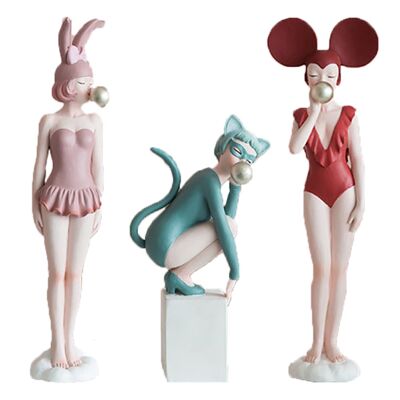 Figurine - Coco Girls - Ensemble - Décoration - Décorations pour la maison