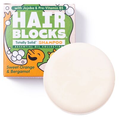 Barra de champú sólido Hair Blocks - Naranja dulce y bergamota