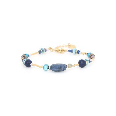 Verstellbares Armband aus Lapislazuli LES COMPLICES-LYNA