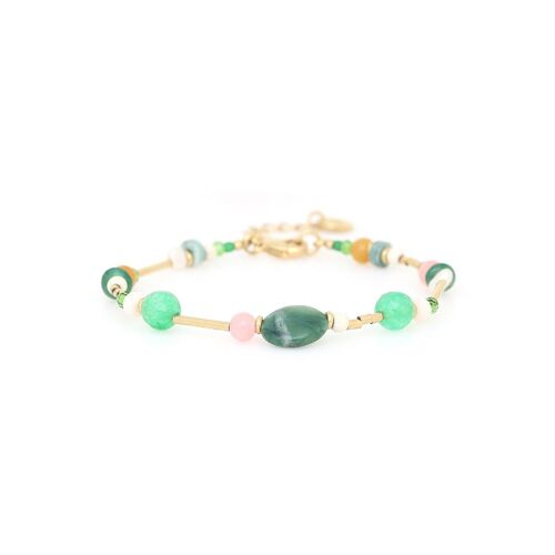 LES COMPLICES-LYNA  bracelet ajustable vert