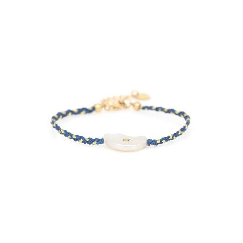 LES COMPLICES-MOON  bracelet perle lune - bleu