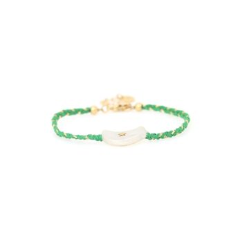LES COMPLICES-MOON  bracelet perle lune - vert 1