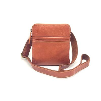 Bolso bandolera en piel auténtica, para hombre, art. VE4806