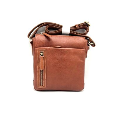 Bolso bandolera en piel auténtica, para hombre, art. VE4808