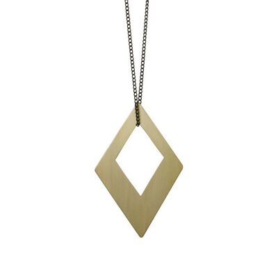 Geometric Brass Diamant Necklace