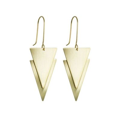 Geometric Brass Lucie Earrings