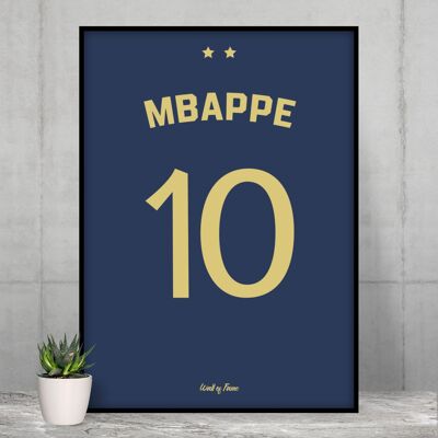 Affiche Kylian Mbappe Maillot Foot