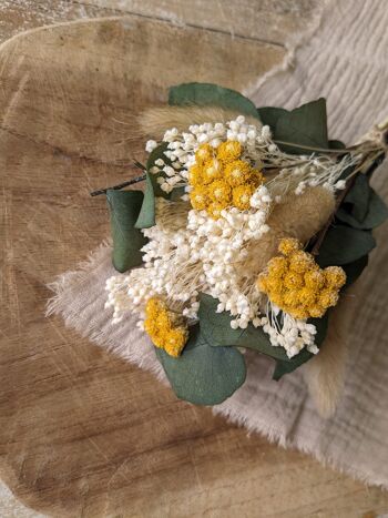 Soleil d’Eté – Petit bouquet de fleurs séchées naturelles pour décoration de table. 3