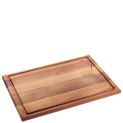 Tabla de cortar ENNO, grande, con ranura para jugo, madera de nogal