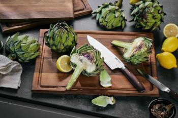 Planche à découper ENNO, grande, avec rainure à jus, bois de noyer 4