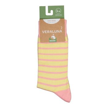 Chaussettes en coton biologique Rayures Produit équitable 2