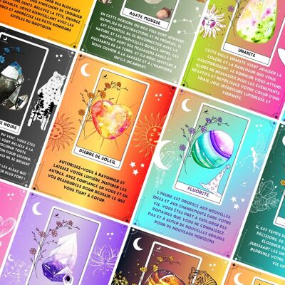 30 cartas de oráculo de piedras encantadoras