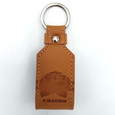 Porte-clés en cuir véritable, fabriqué en Italie, marque Charro, art. 104.480