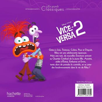 LIVRE - VICE VERSA 2 - Les Grands Classiques - L'histoire du film - Disney Pixar 3