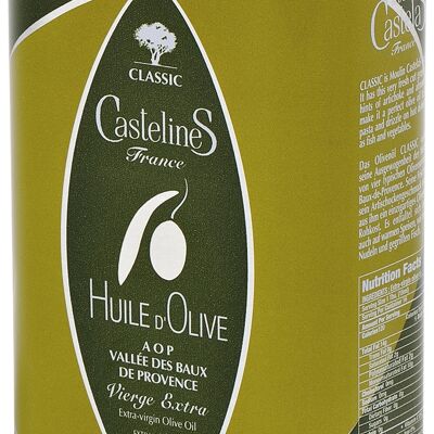Huile d'Olive CLASSIC AOP Vallée des Baux de Provence Fruité vert bidon 250ml