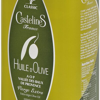 Huile d'Olive CLASSIC AOP Vallée des Baux de Provence Fruité vert bidon 1 L