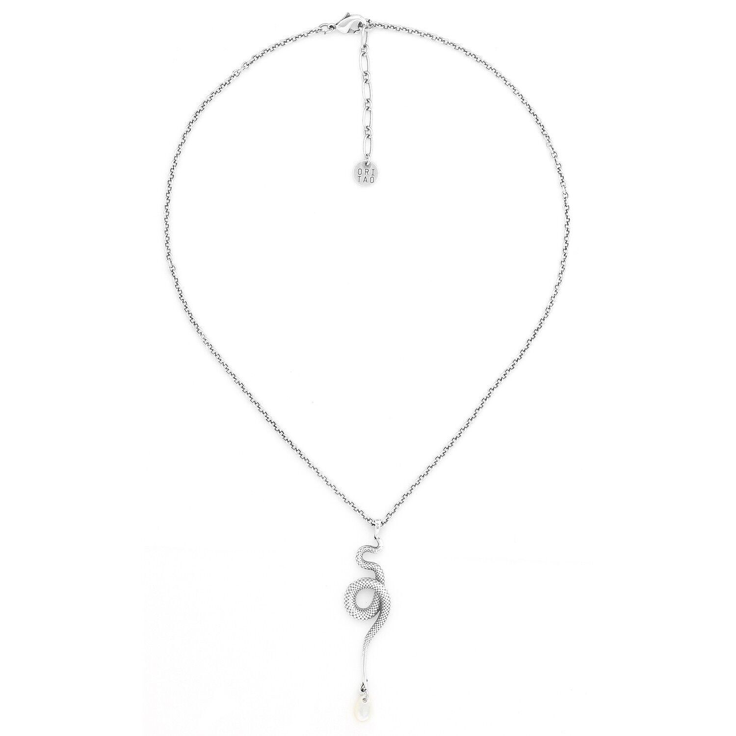 VENIN Halskette mit Schlangenanhänger (Silber)