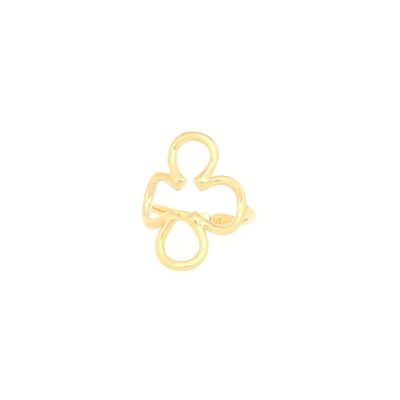 CLOVER anello trifoglio regolabile (oro)