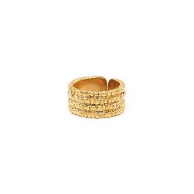 BIWA breiter verstellbarer Ring (Gold)