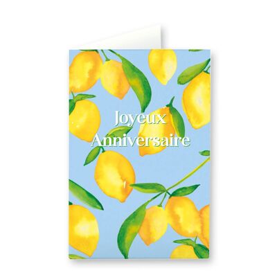 Carte anniversaire Citrons