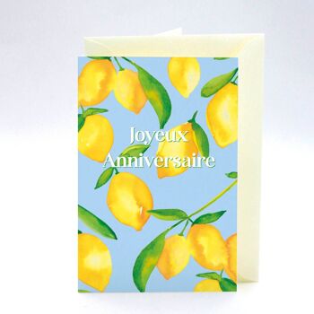 Carte anniversaire Citrons 3