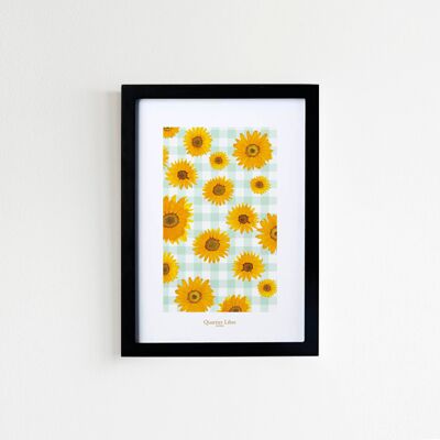 A5 Sunflowers Free Quarter Poster