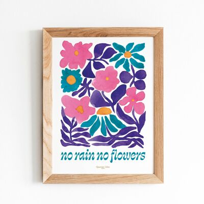 A4 Flowers Quartier Libre poster