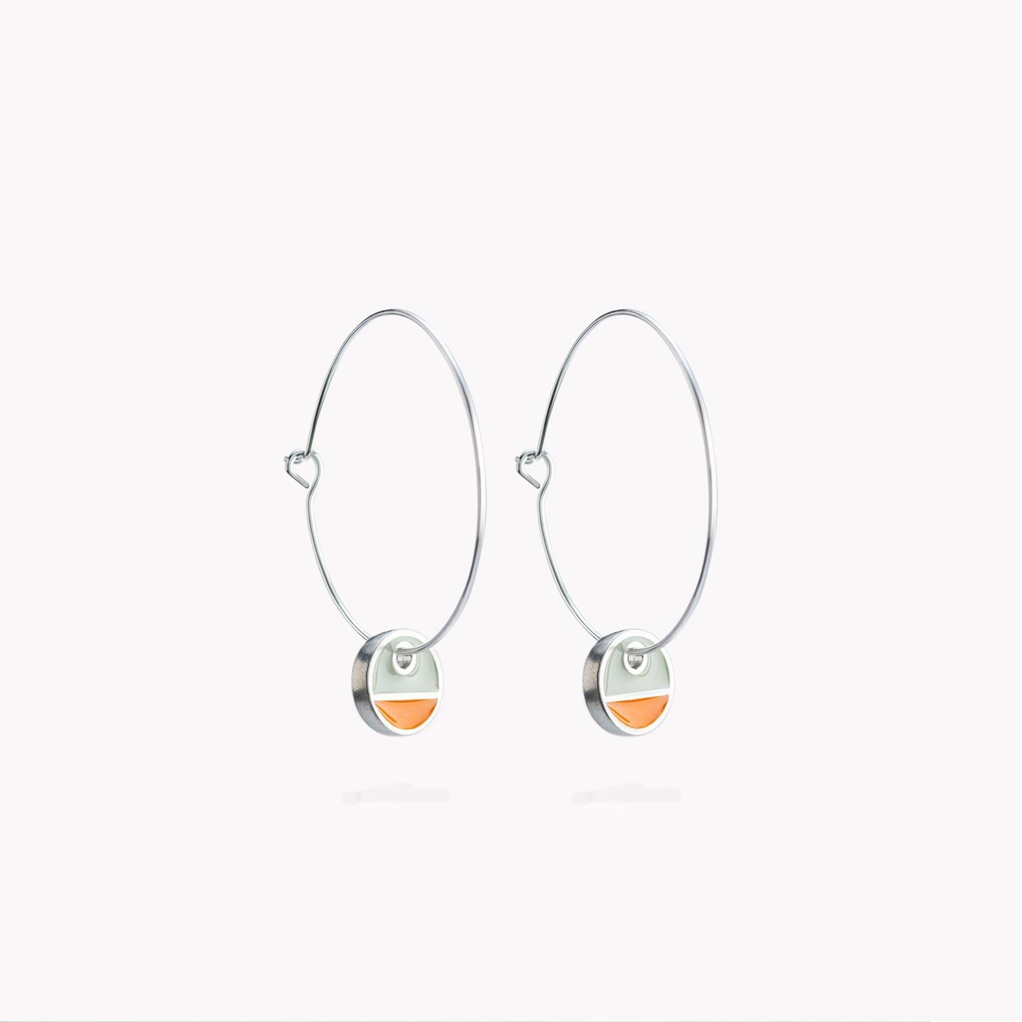 Horizon Hoop Earrings Orange