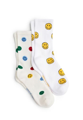 Coffret cadeau chaussettes bio - lot de 2 chaussettes de tennis Smile 3