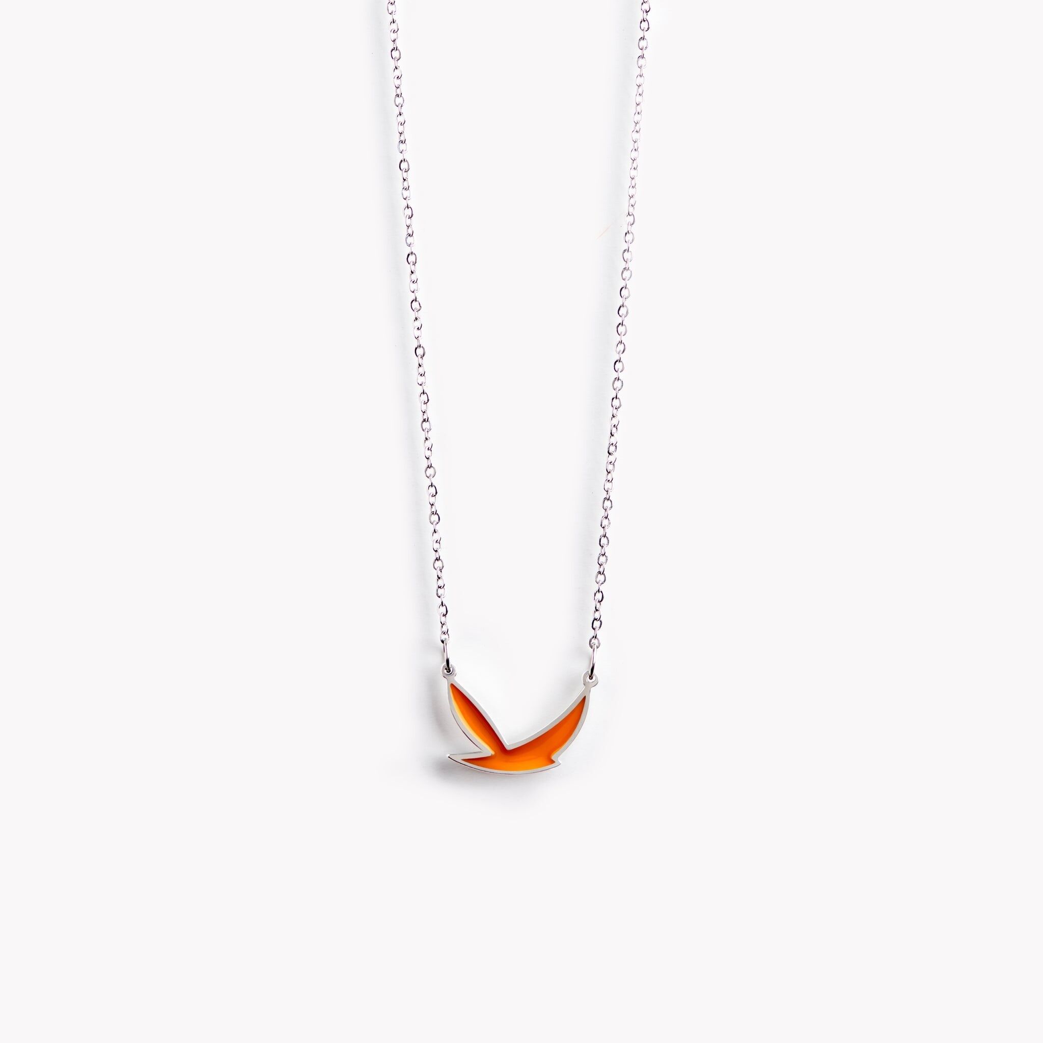 Coro Bird Necklace Orange