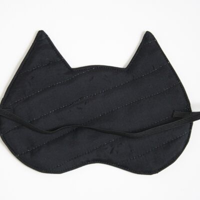 Maschera per dormire per gatti - nera