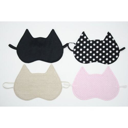 Cat slaapmasker - polkadots pink