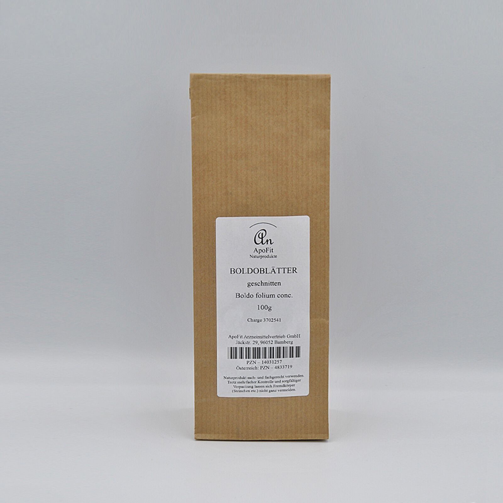 hojas de boldo cortadas