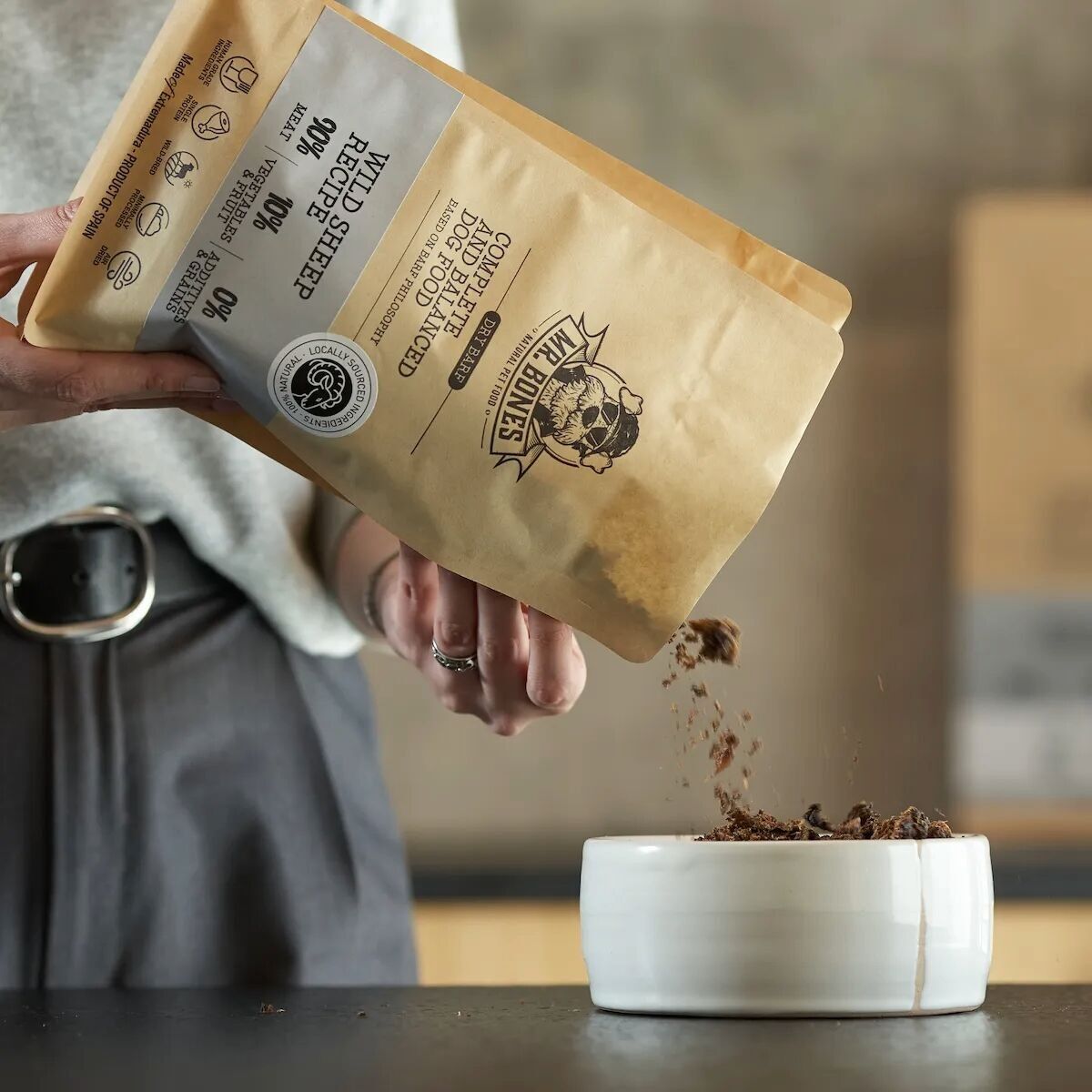 Dry BARF Wild mouflon. Air dried dog food