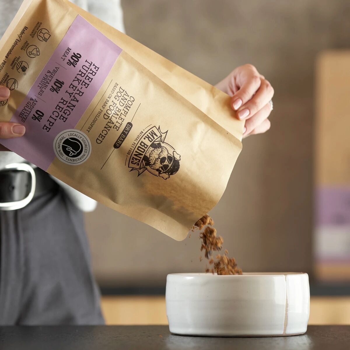 Dry BARF Turkey. Air dried dog food