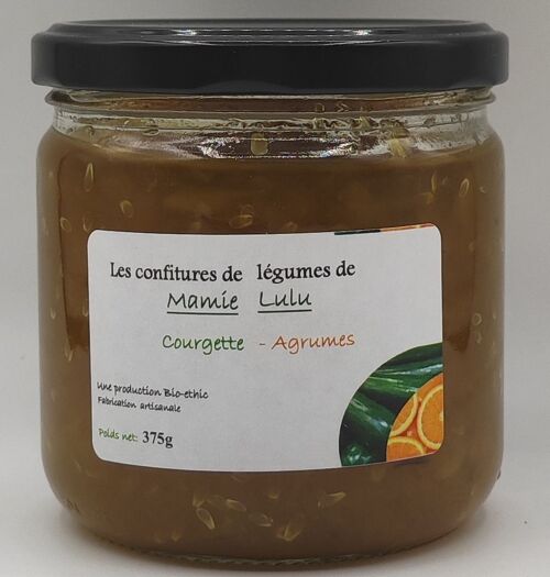 Confiture Courgette - Agrumes - 375 g