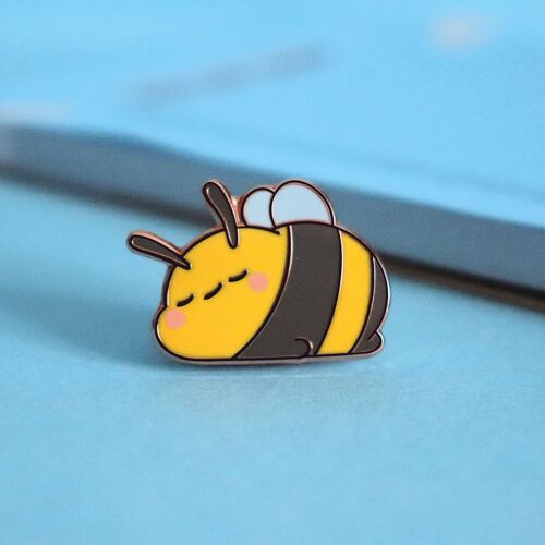 Sleepy Bee Enamel Pin